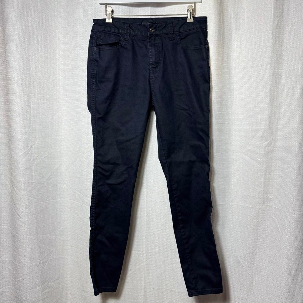 prAna Navy Organic 100% Cotton Stretch Skinny Pants Gorpcore Utility Women's 8